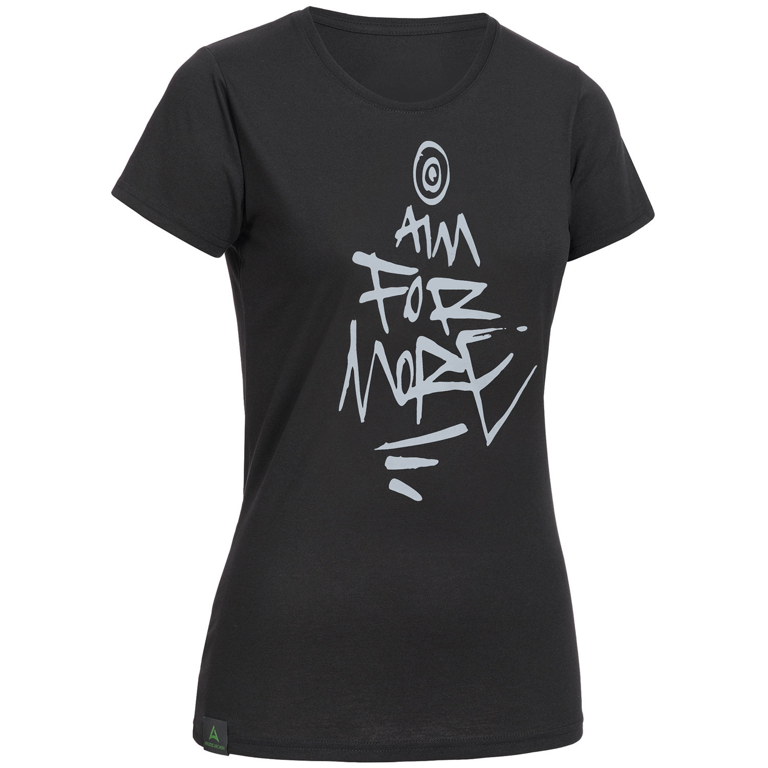Women's Bold T-Shirt "AIM FOR MORE" black - Image 13